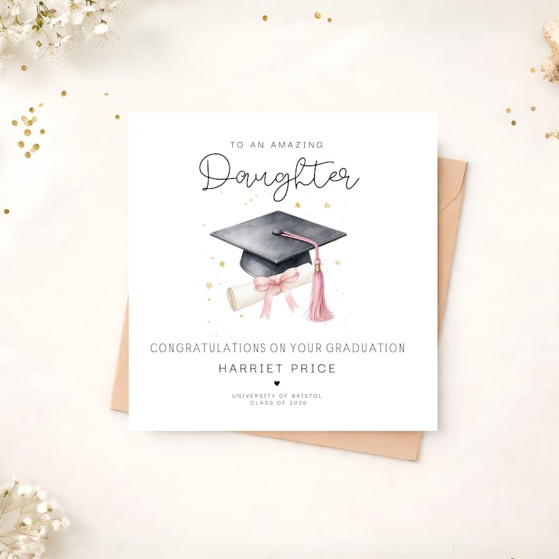 Personalised Daughter Graduation Card 2026 - Congratulations Graduate ...