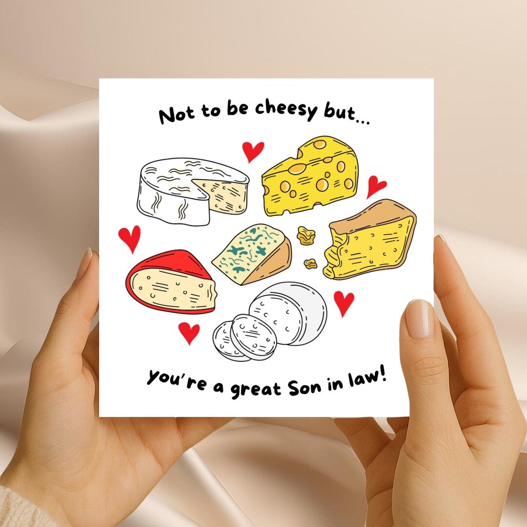 Funny Son in Law Birthday Card - Not to Be Cheesy - Personalised Card ...