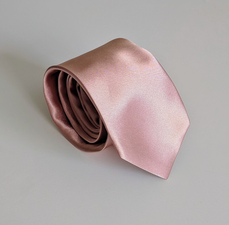 Rose Gold Necktie for Men Etsy