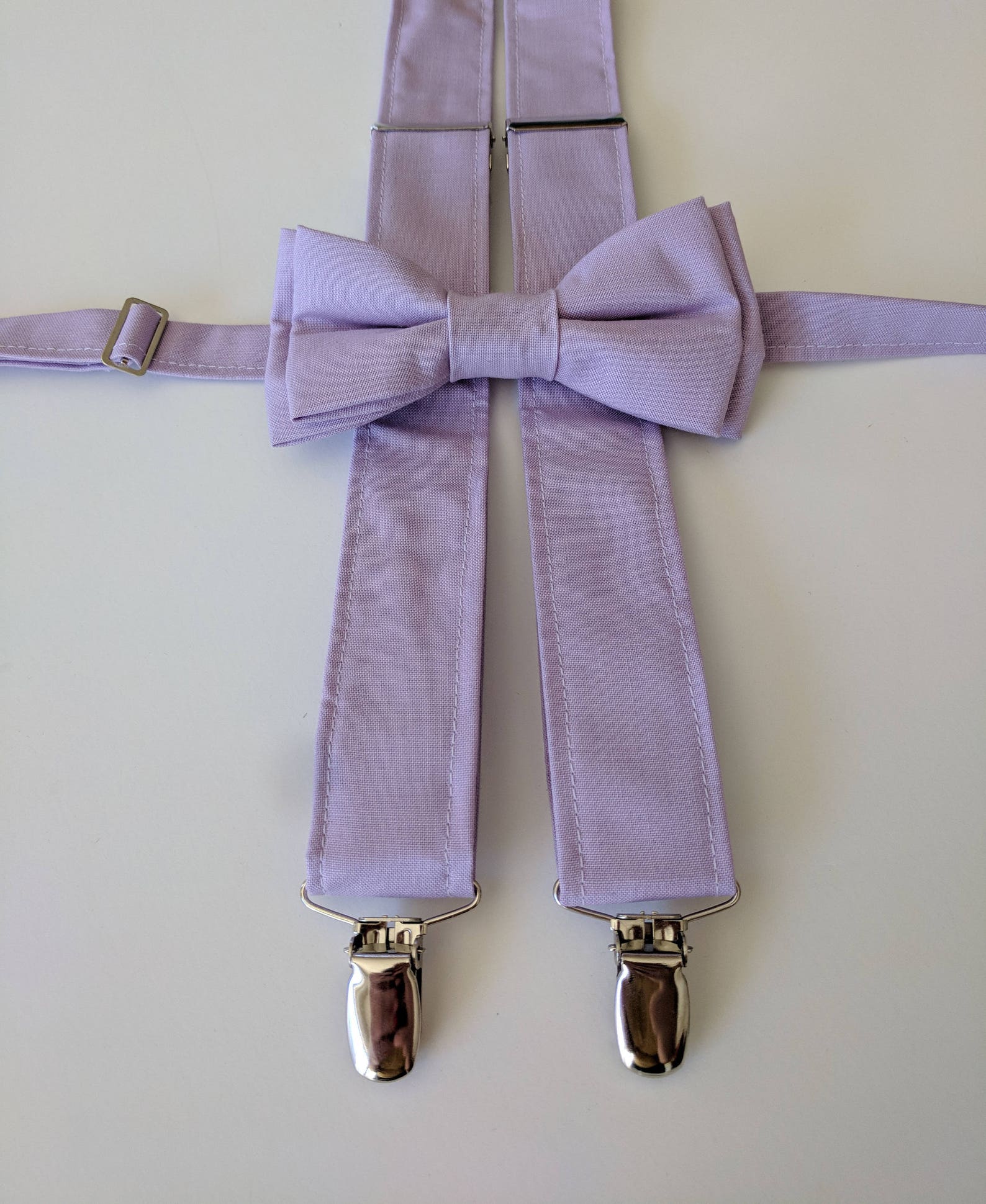 Lavender Bow Tie and Suspenders Men Etsy