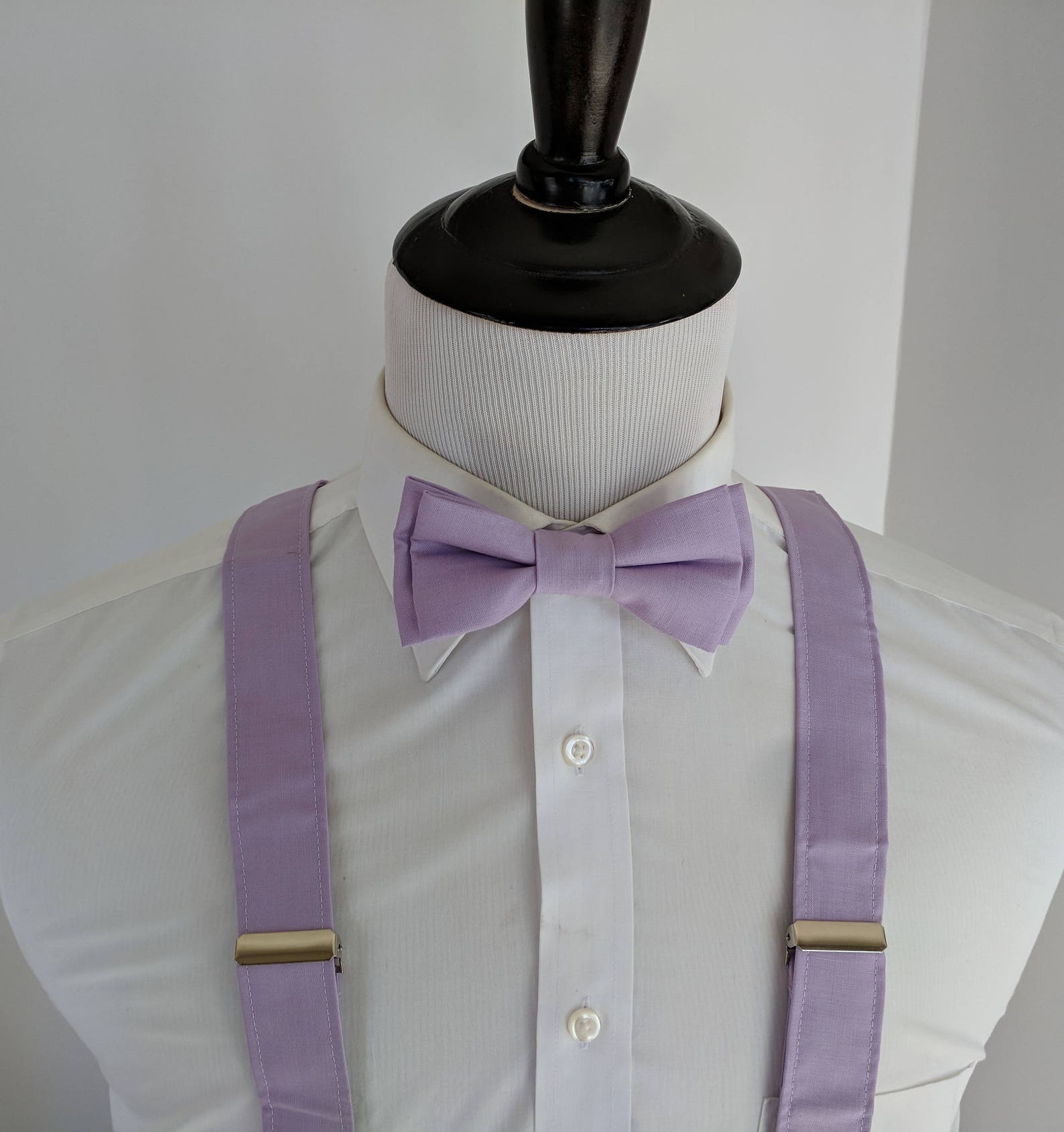 Lavender Bow Tie and Suspenders Men Etsy