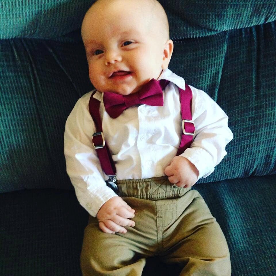 Boy's Wine Bow Tie and Suspenders Etsy