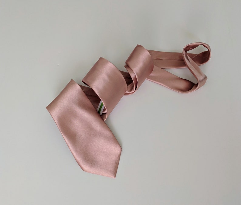 Rose Gold Necktie for Men Etsy