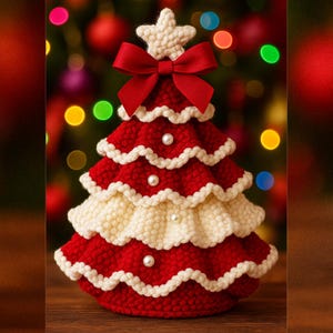 Christmas Tree Crochet Pattern, Holiday decoration PDF, Amigurumi Xmas Tree Tutorial, instant Download