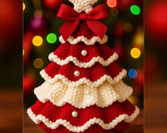 Christmas Tree Crochet Pattern, Holiday decoration PDF, Amigurumi Xmas Tree Tutorial, instant Download