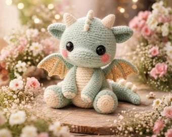 Crochet Dragon Amigurumi Pattern | Fantasy Plush Toy (Digital PDF)