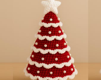 Christmas Tree Crochet Pattern, Holiday decoration, Amigurumi Xmas tree, easy tutorial Instant Download