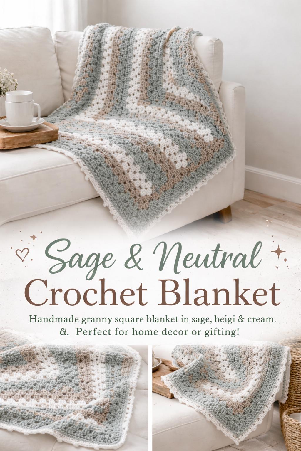 39 Crochet Green Patterns: Frogs, Avocados, Doilies, and Keychains 37 Sage Green Neutral Granny Square Crochet Blanket