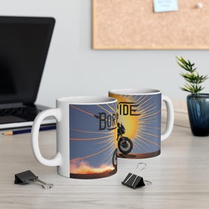 Damen Motorrad Becher, geboren um Kaffeetasse zu fahren, Superbike Rider Teebecher, Motorrad-Liebhaber Geschenk, Motorrad-Enthusiast Becher, Biker Geschenk