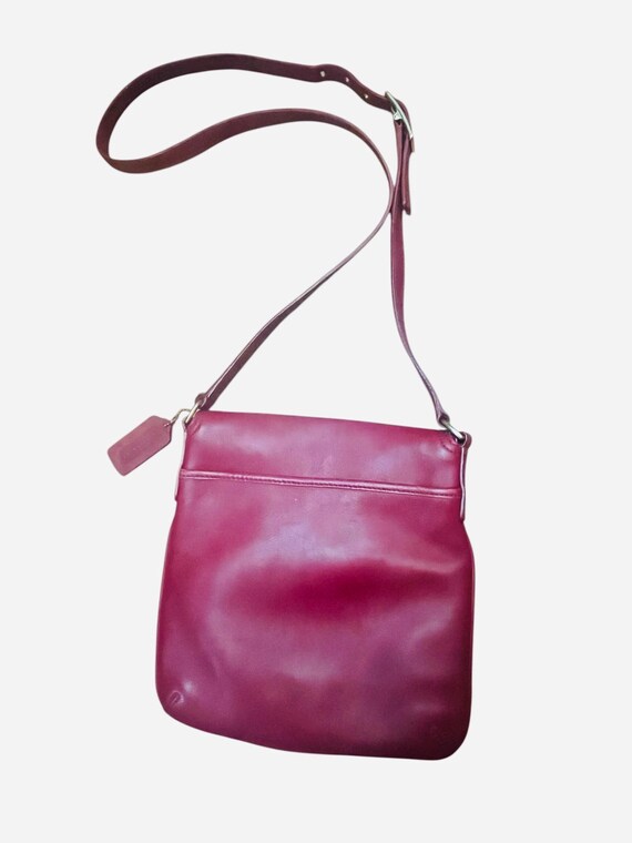 Vintage Coach Legacy Flap Red Leather Crossbody Messenger