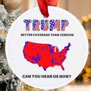 Politisches Acryl Ornament mit Band, USA Karte Ornament, Vaterländische Weihnachtsdekoration, Wahlgeschenk, Trump Ornament, Weihnachtsdekoration