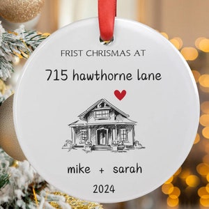 Personalized First Christmas Acrylic Ornament, Custom Holiday Decoration, New Home Gift, Keepsake for Couples, 2024 Decoration Gifts