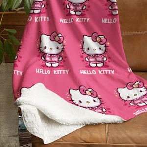 Hello kitty blanket birthday gift Hello kitty cartoon blanket girls gift Hello kitty halloween blanket Christmas blanket hello kitty lover