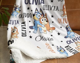 Personlig blå filt | Plyschfilt för barn | Babyfiltpresent | Blå babyfilt för pojkar och flickor | Babyfiltar | Namnfilt