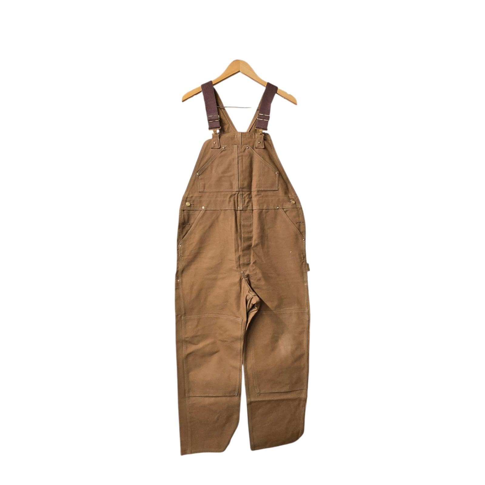 Vintage Carhartt Bib Overalls Lined Double Knee RN# 14806 - LARGE