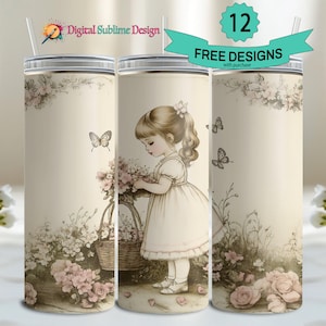Antica cartolina di Pasqua PNG Junk Journal Tumbler Wrap Antica primavera PNG Sublimazione vecchio stile Vintage tumbler wrap cartolina sublimazione