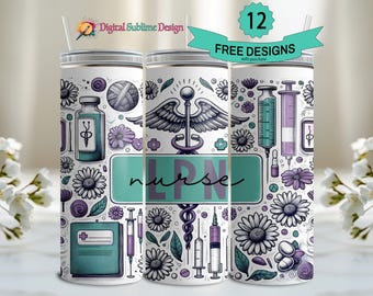 LPN Nurse Tumbler Wrap LPN Nurse Tumbler Wrap LPN Nurse Tumbler PNG Nurse Clipart Nurse Sublimation Nurse Design Nurse Tumbler png Nurse Tumbler Wrap 20oz