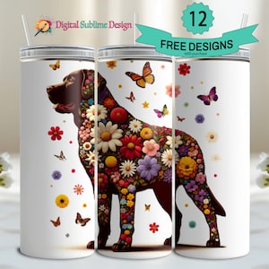 Labrador Retriever Tumbler Wrap Black Lab 20oz Tumbler Wrap Chocolate Lab Sublimation Design Black Labrador 20 oz Tumbler Wrap Yellow Lab