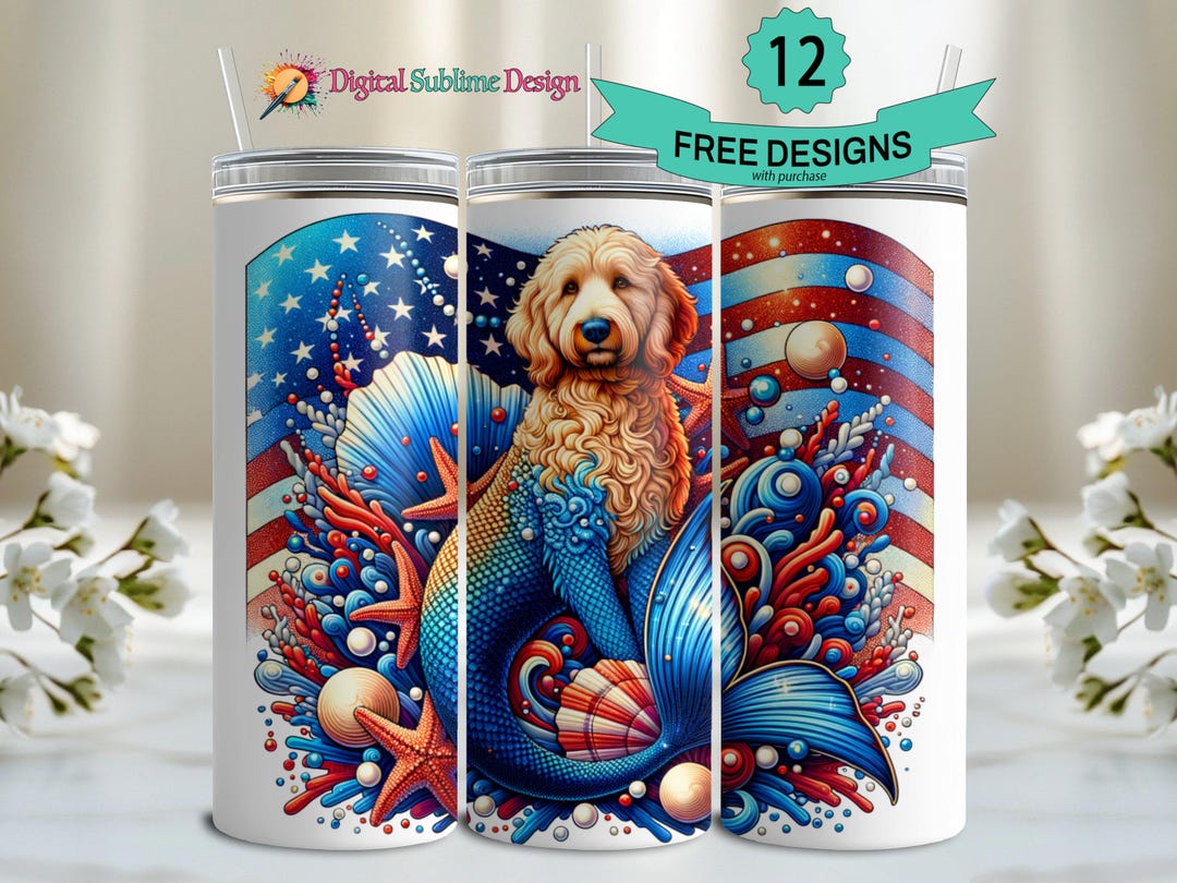 Goldendoodle Tumbler Wrap Golden Doodle PNG Goldendoodle Gift ...