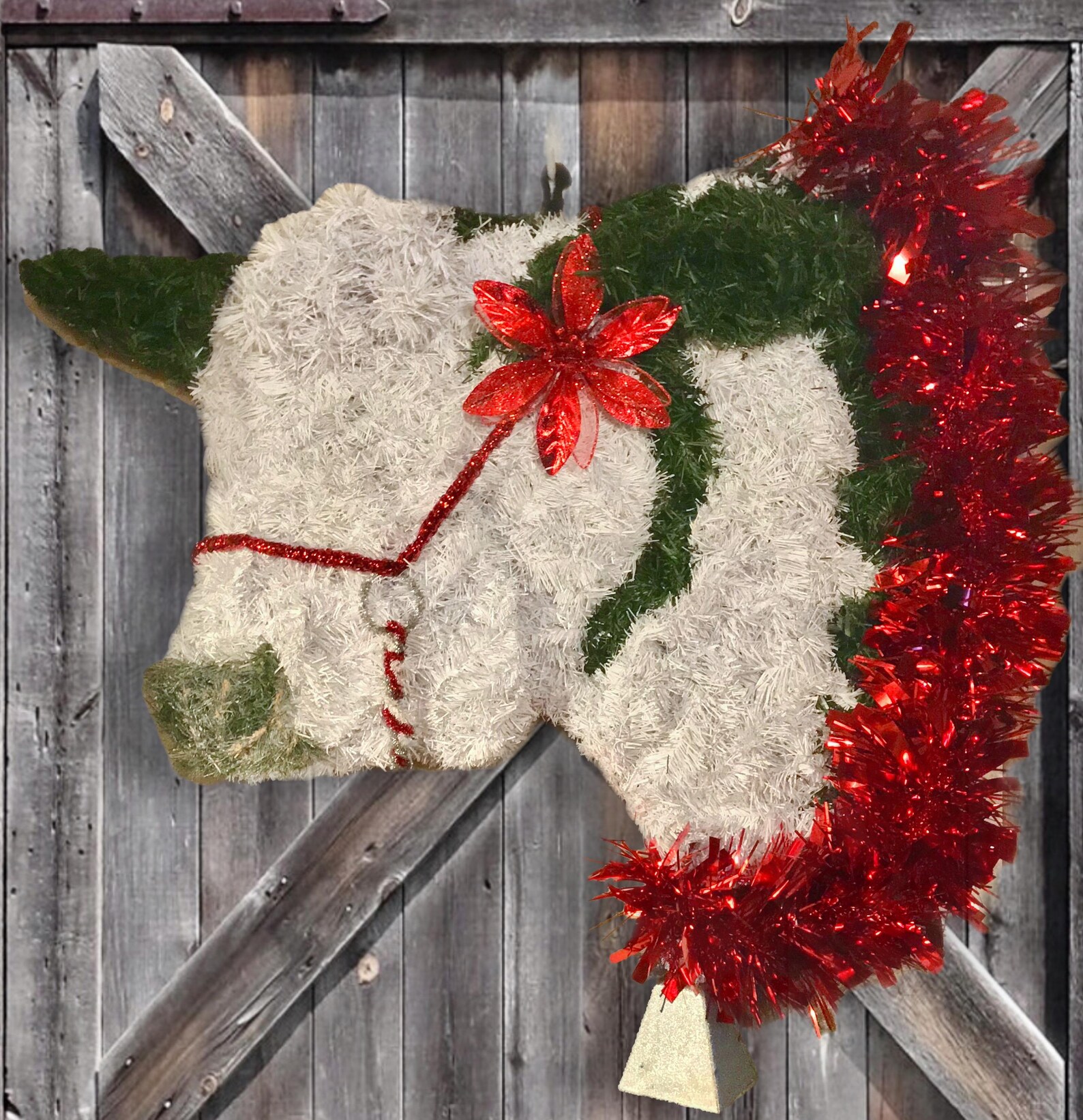 Cow Custom Cow Custom Portrait Wreath - Etsy