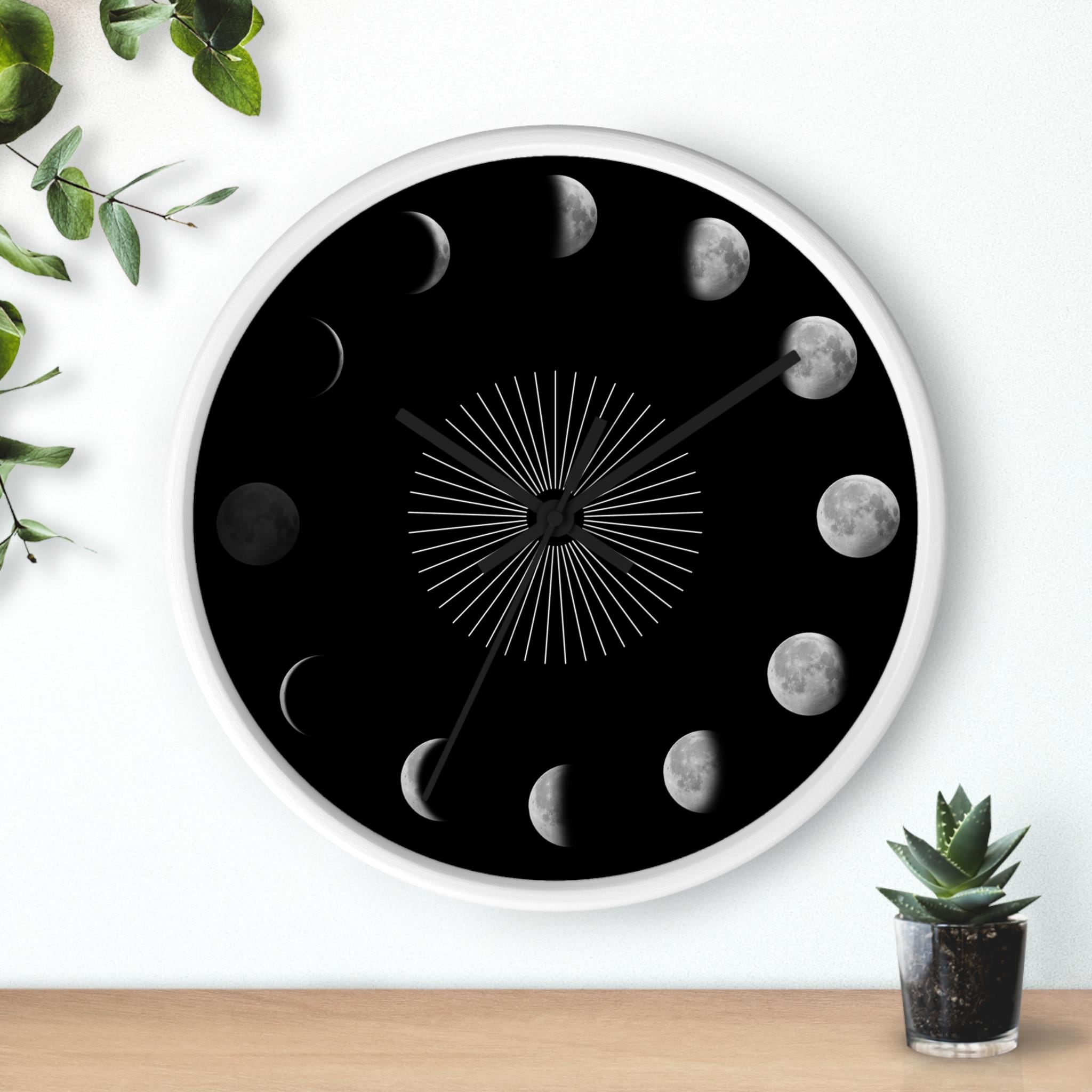 Celestial Moon Phase Wall Clock: Modern Lunar Decor - Etsy