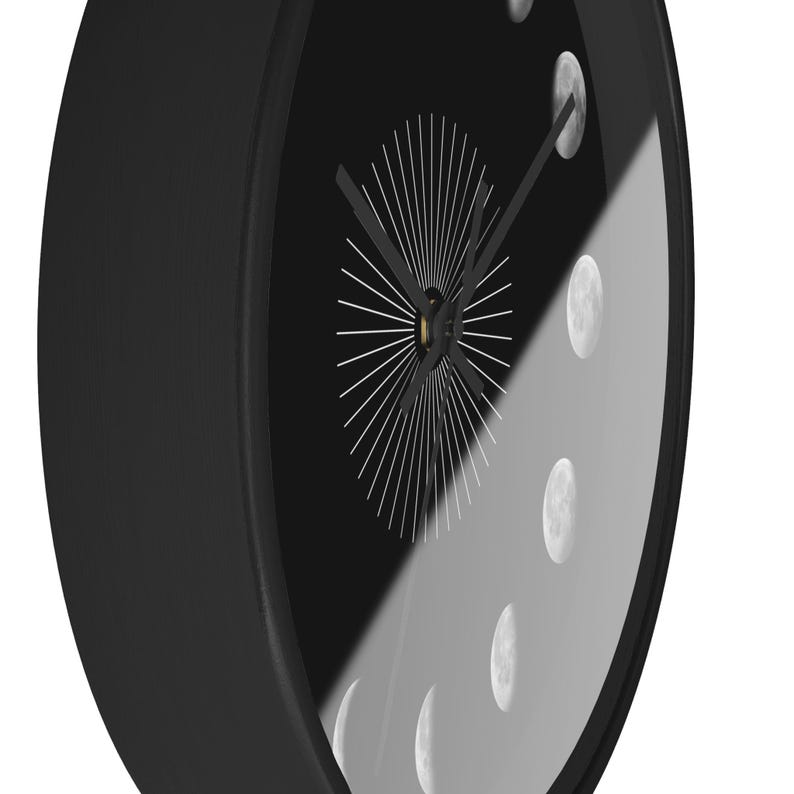 Celestial Moon Phase Wall Clock: Modern Lunar Decor - Etsy
