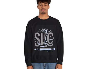 SLC zwart unisex sweatshirt met ronde hals
