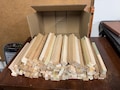 100pcs (9lbs) of 8in long Kiln-Dried Hardwood Mini Logs for Fire Pits & Solo Stoves