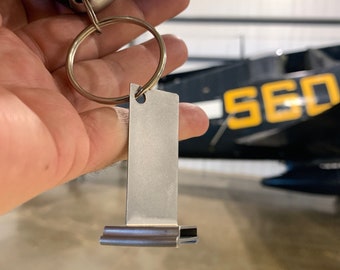 1950's North American USAF Air Force Sabre F-86F General Electric J47 Turbojet Turbine Stator Vane Blade Keychain  - Pilots Aviation Gift