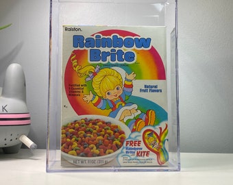 Original 1980's RAINBOW BRITE Ralston Vintage Cereal Box - Hallmark - Kite Edition - Very Rare - Amazing Christmas Present