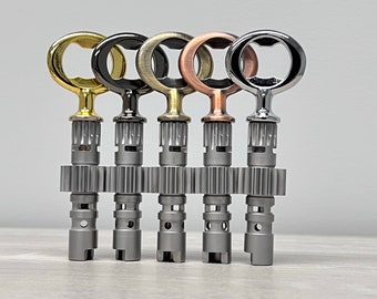 Cessna 402 Series Airplane Gear Drive Bottle Opener - Your Choice of Gold, Chrome, Black Chrome, Copper or Brass - Pilot Gift Bar Decor