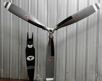 96" 3-Bladed Metal RIGHT OFF The PLANE aviation art metal Airplane Propeller Wall Display - Awesome Wedding Corporate Pilots Gift