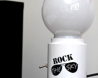 Rock the Sky Aviation Modern ART exit Glass Globe NYC Accent Lamp (Perfect Wedding Gift)