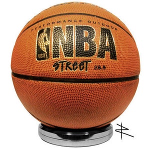 Ultra Premium Polished Signed Basketball Soccer Bowling Ball Display Stand image 1