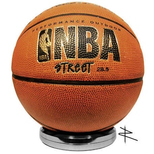 Ultra Premium Polished Signed Basketball Soccer Bowling Ball Display Stand image 1