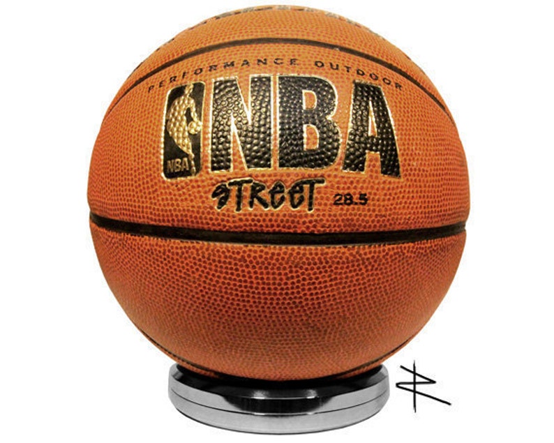 Ultra Premium Polished Signed Basketball Soccer Bowling Ball Display Stand image 1