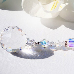 Crystal Ball Ceiling Fan Pull Chain, Swarovski Crystal Light Pull, Asfour Egyptian Crystal Ball, Housewarming Gift