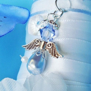 Something Blue Bouquet Charm, Swarovski Crystal Wedding Bouquet Charm, Something Blue for Bride