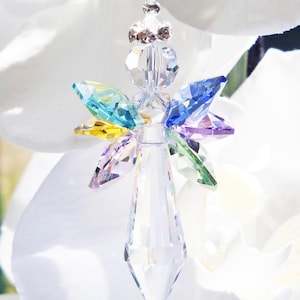 Rainbow Crystal Angel Suncatcher, Angel Sun Catcher, Angel Memorial Gift, Gifts for Her, Baby Shower Gift, Sympathy Gift