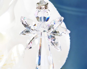 Swarovski Crystal Angel Suncatcher: Guardian Angel Window Suncatcher, Sympathy Gift