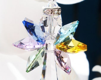Swarovski Crystal Suncatcher, Rainbow Angel Suncatcher, Hanging Crystals, Prism Suncatcher, Sun Catcher