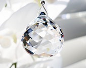 Swarovski Crystal Light Pull, Prism Suncatcher, Ceiling Fan Pull Chain, Hanging Crystals
