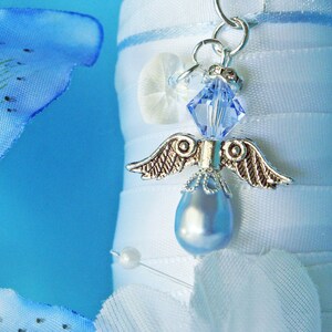 Something Blue Bouquet Charm, Swarovski Crystal Wedding Bouquet Charm, Something Blue for Bride image 5