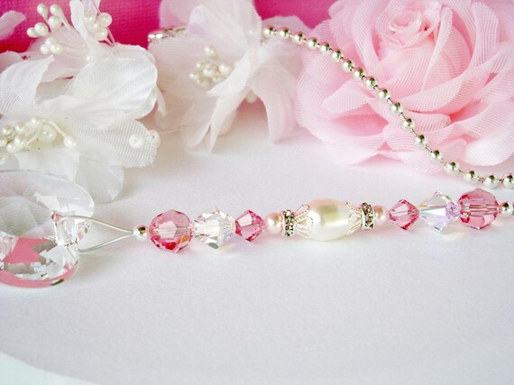 Pink Ceiling Fan Pull Swarovski Crystal Light Pulls Little Girls Room Nursery Decor Hanging Crystals Baby Shower Gift