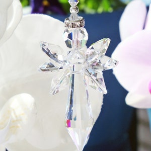 Swarovski Crystal Suncatcher, Angel Sun Catcher, Guardian Angel Window Suncatcher, Memorial Gift, Mothers Day Gift image 6