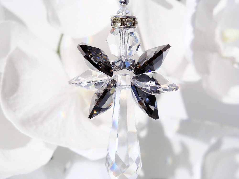 Guardian Angel Car Charm Black and 