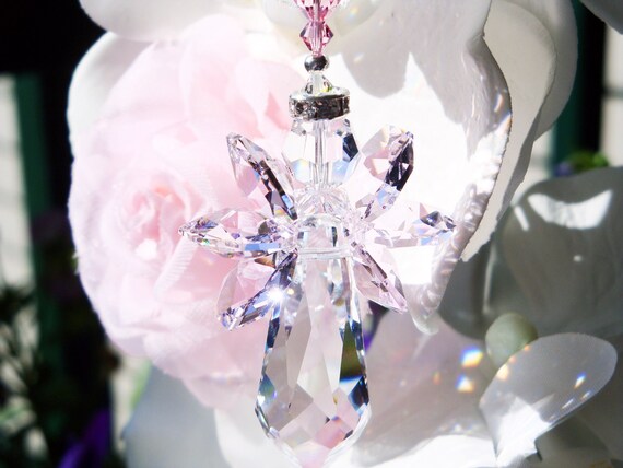 Crystal Angel Suncatcher - Pink Crystal Angel Suncatcher - Pink