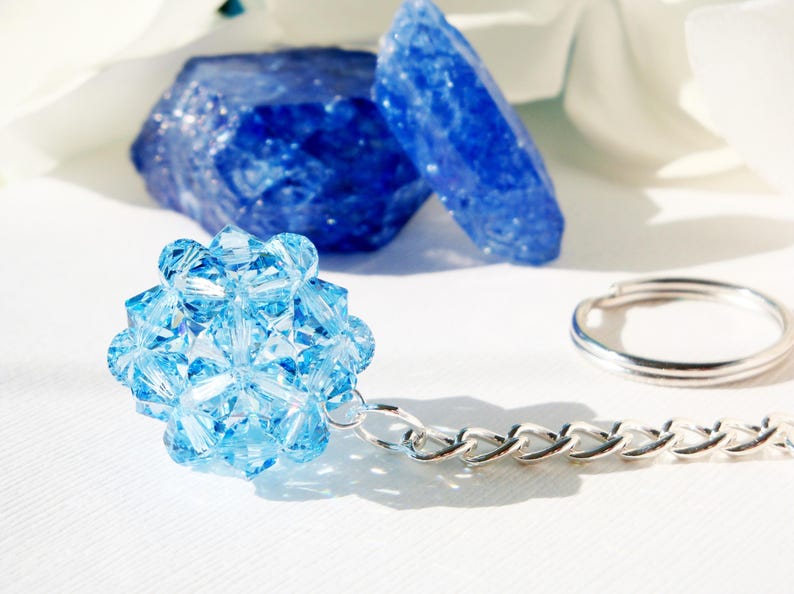 Crystal Ball Key Chain, Swarovski Crystal Keychain, Key Chain Bling