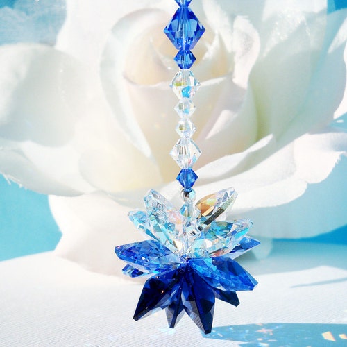 Purple Angel Rear View Mirror Charm Swarovski Crystal Etsy