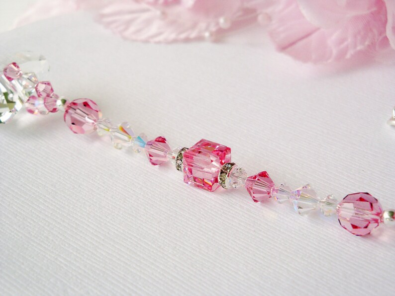 Crystal Suncatcher Rear View Mirror Charm Pink Car Etsy